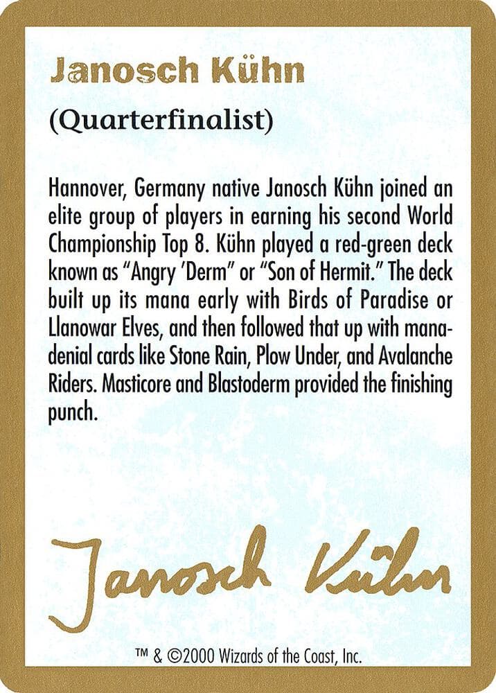 2000 Janosch Kuhn Biography Card