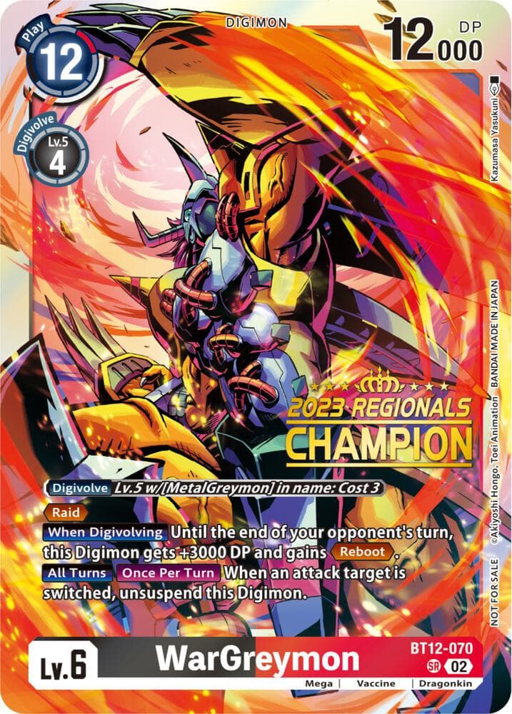 WarGreymon (2023 Regionals Champion)