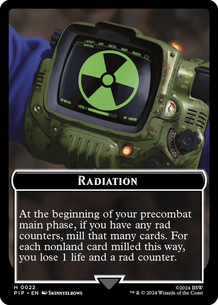 Radiation // Treasure (0018) Double-Sided Token
