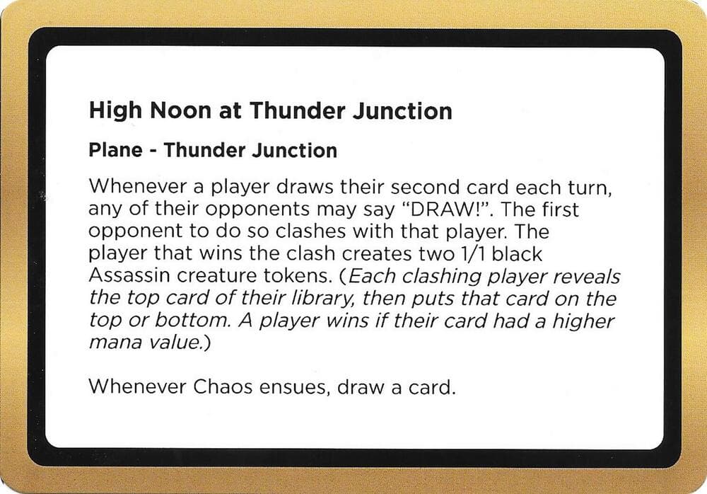 High Noon at Thunder Junction (Black Lotus Unknown Planechase)