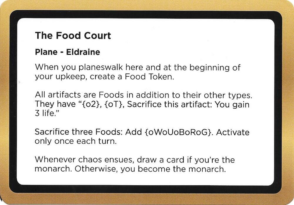 The Food Court (Black Lotus Unknown Planechase)